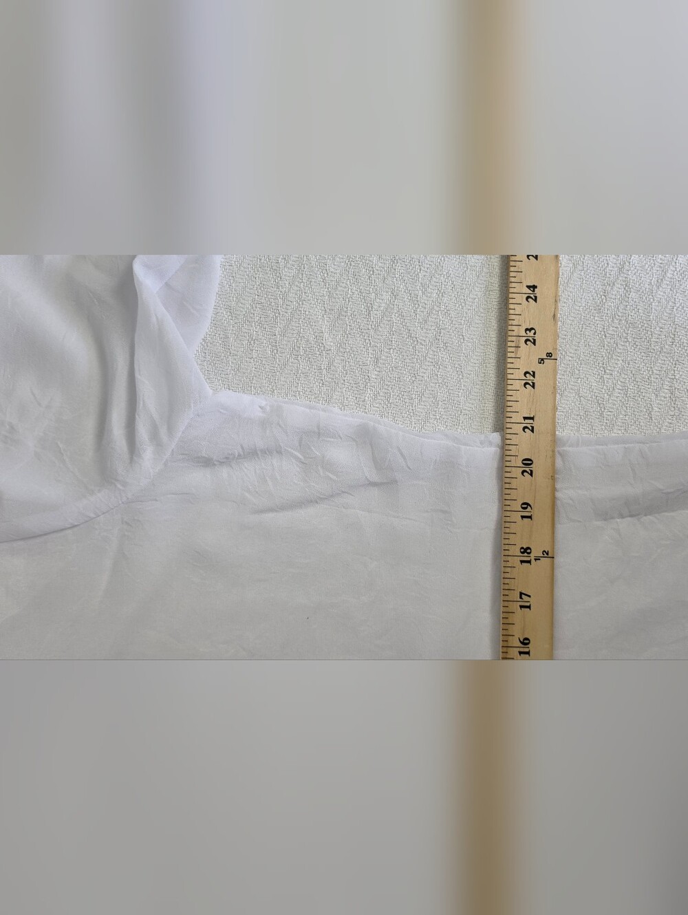 Gitane White Sheer Women's Button Up Blouse Tunic Top Size L Made in Canada - Picture 14 of 16
